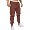 Calças masculinas casuais clássicas simples cor sólida lavadas cortadas verão moda all-match skinny cintura elástica