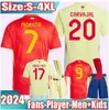 スペイン24 25サッカージャージーモラタフェランアセンシオ2024ユーロカップスペインナショナルチームフットボールシャツ2025男性キッズキットカミゼタスエスパナロドリオルモアンスファティ