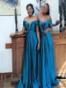Vestidos de dama de honra africanos de alta qualidade fora do ombro primavera verão jardim formal festa de casamento vestidos de convidados plus size personalizado ma2290899
