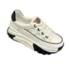 Casual schoenen 2024 dames lente/zomer dikke zool holle oude papa showvoeten kleine sport