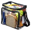 食品容器用の収納バッグランチバッグ透明なデザインでポータブル強力なステッチ調整可能なストラップスクール