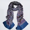 Dankeyisi Nature Silk ScarfMen Silk Scarf Autumn Winter Male Warm Long Silk High Quality Neck Scarf Doulble Layer 240314