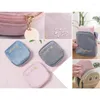 Cosmetic Bags Girls Diaper Sanitary Napkin Storage Bag Velvet Pads Jewelry Organizer Earphone Pouch Case