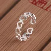 Cluster Ringe 925 Silber Überzogene Herz Finger Ring Für Frauen Mädchen Geburtstag Party Punk Schmuck Geschenke E008