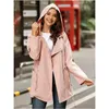 Plus size S-3XL feminino trench jacket chique com capuz primavera outono moda casual elegante solto blusão casaco outerwear 240306