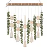 Decorative Flowers Artificial Eucalyptus Wall Hanging Decor Chic Rustic Macrame Tapestry For Entryway Office Dining Room Hallway Dorm