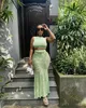 Two Piece Dress Women's Summer Sexy Gauze Perspective Fashion Printed Skirt Three-piece Set T240320