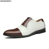 أحذية Brogue Men أحذية من الجلد من Italy Party Shoes for Man 2023 Classic Oxford Men Shoes Chaussure Homme Classique Zapatos