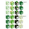 Cadeau cadeau 12pcs St. Patrick's Day Box Goodie Emballage en papier portable Boîtes de friandises