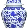 Bottiglie Vaso in ceramica Jingdezhen Antico blu e bianco Conservazione Tempio in porcellana Soggiorno Arredamento casa