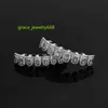 Hip Hop Iced Out Nieuw Ontwerp Grillz Baguette Acht Tanden T Vierkante CZ Grillz Fangs Unisex Lichaam Sieraden voor Rapper