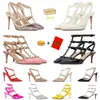 valentino heels sandals shoes Calzature da designer abbigliamento con tacchi alti e scatola di San Valentino Luce con sandali da donna abiti【code ：O】