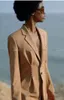 Women's Suits Women Notched Collar Waist Drawstring Long Sleeved Slim Suit Jacket