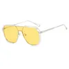 Солнцезащитные очки Tiktok высокого уровня, цельная, в большой оправе, многоугольная, мужская и женская, 2024, INS, брендовый дизайнерский дизайн, UV400