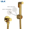 ULA Gold Bidet Faucet Przenośny zestaw opryskiwaczy toaletowy pojedynczy zimna wodę łazienka prysznic nr 240314