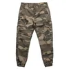 Calças masculinas de algodão camuflagem homens workwear primavera outono amekaji retro multi bolso trabalho ao ar livre americano casual carga calças