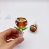 Tjock Glass Bowl Flower Style 14mm Manliga foghandtag Slidskålstycken Tillbehör för bongs Vattenrör