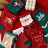 Women Socks 5 Par/Lot Santa Claus Christmas Cartoon Snowman Gifts Winter Elk Cotton Mid-tube