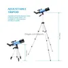 Gun Lights Optics F40070M Telescope Astronomical Monocar med stativ Refractor Spyglass Zoom High Powerf för astronomiskt utrymme Dhevh