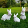 Large Resin Bunny Rabbit Figurines Garden Ornament Outdoor Art Yard Garden Animal Figurines Rabbits Decoration 240318