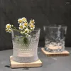 Wine Glasses 300ml Whiskey Glassses Thickened Drinkware Restaurant Glass Pearl Dot Pattern Embossed Ice Coffee Cup Soda Water Juice Cups