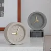 Table Clocks Retro Unique Desk Designer Library Computer Rounded Unusual Small Watch Waterproof Ani Ijoemnani Home Decorations