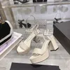 Luxusdesignerin Chanells Sandalen hochwertige C Mules Mode Heels Sandal Frauen Ferse Slipper Beach Schuhe 6778