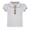 T-shirt à carreaux 2020 vente INS été nouveau style enfants styles scolaires col de poupée à manches courtes coton de haute qualité T shirt2415020
