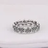 Clusterringen echte 925 sterling zilver oogverblindende Daisy Meadow gestapelde ring CZ compatibel met Europese sieraden