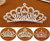 Filles couronne épingles à cheveux strass cristal princesse pinces à cheveux peignes chapeaux enfants enfants fête bijoux ornements accessoires 8407240