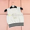 Knitted Tanks Top Women Letters Embroidered Vest U Neck Sport Tee Quick Drying T Shirts