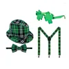 Baretten StPatrick Day Celebration Kostuum Hoed Shamrock Bril Bretels Bretels Stropdas Festival Themafeest Ierse Accessoires