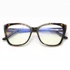 Lunettes de soleil Mode Femmes Lunettes de lecture Optique Cateye Reader TR90 Bleu Cut Lunettes d'ordinateur avec charnière à ressort