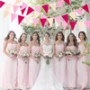 Party Decoration Pink Felt Bunting Banner Triangle Flags Hanging Non-woven Fabric Garland For Girls Birthday Baby Shower Pennant Decorations