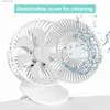 Ventiladores elétricos KASYDOFF USB portátil clipe no ventilador de carrinho com mini ventilador de mesa silencioso de 4 velocidades 360 girando carregamento alimentado por bateria Y240320