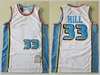 남성 스로우 백 농구 빈티지 Isiah Thomas Jerseys 11 Dennis Rodman 10 Grant Hill 33 Chauncey Billups 1 Ben Wallace 30 Richard Hamilton 32 Black Blue White Red