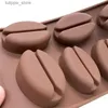 Narzędzia do lodów 2/4/6pcs fasolka do kawy taca lodowa 7 hole żywność silikonowy szybko zamrażanie lód Make Mini Candy Ice Tray Candy Jello Making Form L240319