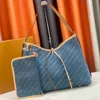 denim designer bag women tote shoulder crossbody bag leather Shopping Bags 2-in-1 sling wallets carryall MM PM handbags