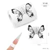 100pcs Nail Extension Forms Stickers Holder for Gel Acrylic Tips French Nail Builder Mold Extension Tools Laser Butterfly