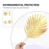 Decorative Flowers 20 Pcs Gold Decor Flower Arrangement Supplies Party Home Decoration Artificial Leaves Picks Simulation Branch Banquet