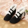 Stivali veowalk donne invernali in finta pelliccia faux jacquard cotone stivali piatti piatti sfocati comodi scarpe ricamate