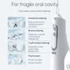 Oral Irrigator USB laddningsbar 310 ml stort tankvattenfloss bärbar tandvattensprut för tänder rengöring 240307