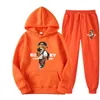 Herrspårar Spring och Autumn Tracksuit Varumärkesbrev Fashion Suit Casual Pullover Sports Wear 2-Piece Hoodie Sweatshirt Plus Set