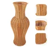 Rattan Woven Flower Vase Rustic Arrangement Containers Stora golvdekorativa imitation Vicker Tall Y240318