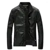 Carpets Stand Collar Motorcycle Pu Casual Slim Fit Coat Outwear Drop Spring Autumn Men's Leather Jackets B01482