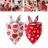 Abbigliamento per cani Bandana di San Valentino Sciarpa lavabile per cani di taglia media e grande Bavaglino per feste di San Valentino Accessorio del Ringraziamento