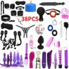 Ensemble de sexe pour adultes Ensemble de bondage en nylon de 38 pièces Plusieurs modèles Plugs anaux Culotte en dentelle sexy Pince à tétons Couples flirtant avec les préliminaires 240312