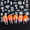 Unhas falsas Halloween Luminous Nail Art Adesivos fáceis de usar e remover para mulheres senhoras meninas