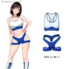 Cosplay trajes de anime japonês conjunto ginásio do ensino médio cosplay roupas esportivas traje jk uniforme oco esportes maiô biquíni setC24320