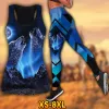 Outfit Ladies Vest Tiger Head Print Gym Running Sexy Yoga Pants Quick Drying Breathable Suit XS8XL
